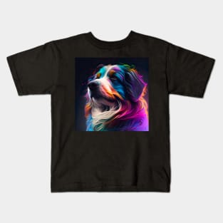 Colorful Puppy Art Design. Dog artwork Kids T-Shirt